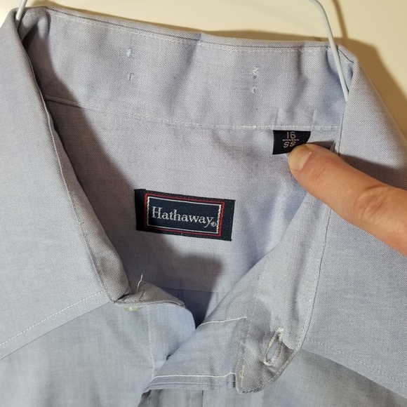 Hathaway Short Sleeve Blue Shirt 16 - Picture 5 of 16